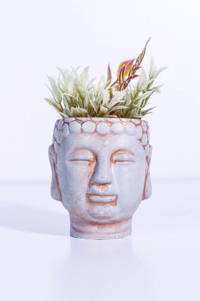 Buda Sukulent Beton Taş Tozu Silikon Kalıbı KHB68 - 1