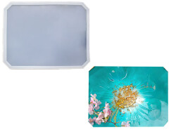 Büyük Dikdörtgen Sunumluk Epoksi Reçine Kalıbı KHE563 - 