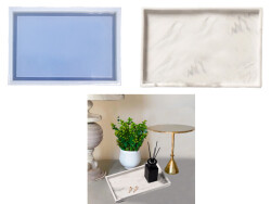 Büyük Dikdörtgen Terrazo Epoksi Reçine Kalıbı KHE664 - 