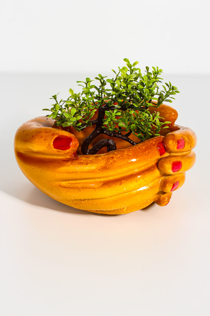 Avuç İçi Sukulent Beton Taş Tozu Silikon Kalıbı KHB111 - 