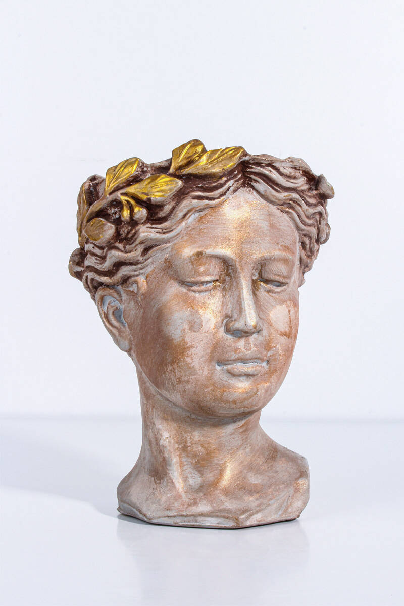 Helen Büst Büyük Sukulent Beton Taş Tozu Silikon Kalıbı KHB54 - 1