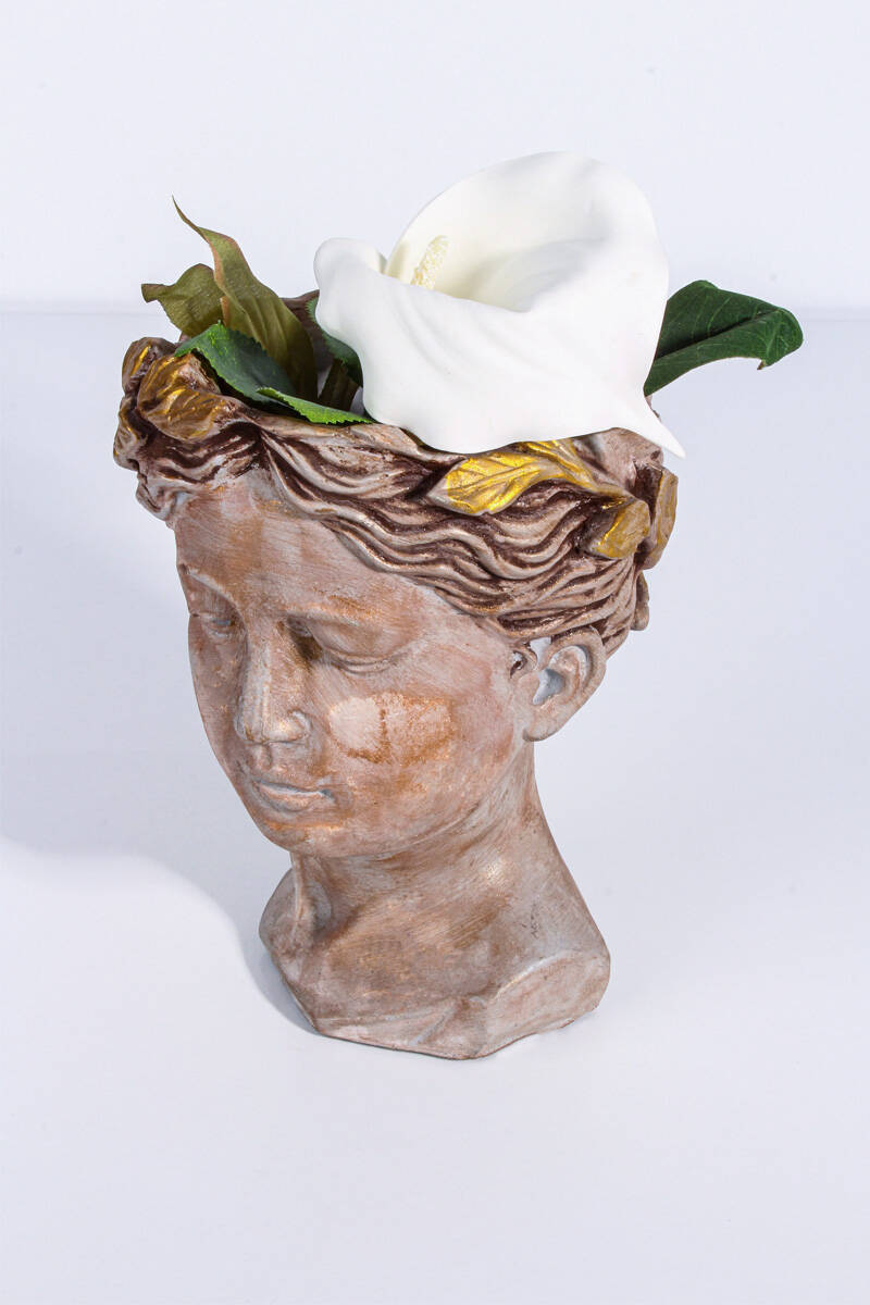 Helen Büst Büyük Sukulent Beton Taş Tozu Silikon Kalıbı KHB54 - 2