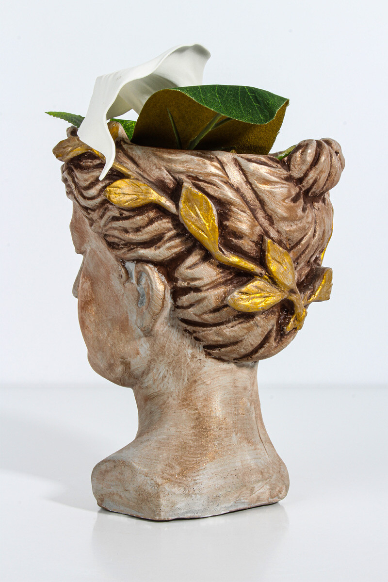 Helen Büst Büyük Sukulent Beton Taş Tozu Silikon Kalıbı KHB54 - 4