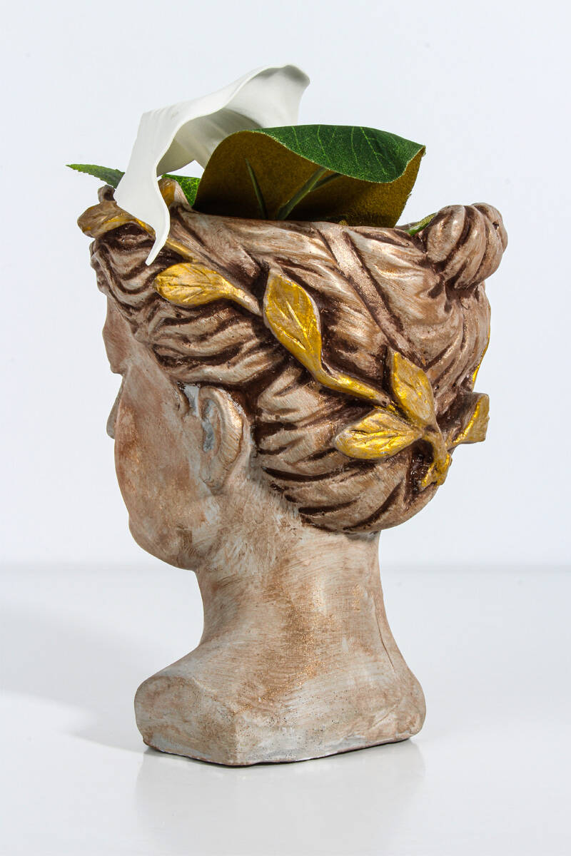 Helen Büst Büyük Sukulent Beton Taş Tozu Silikon Kalıbı KHB54 - 4