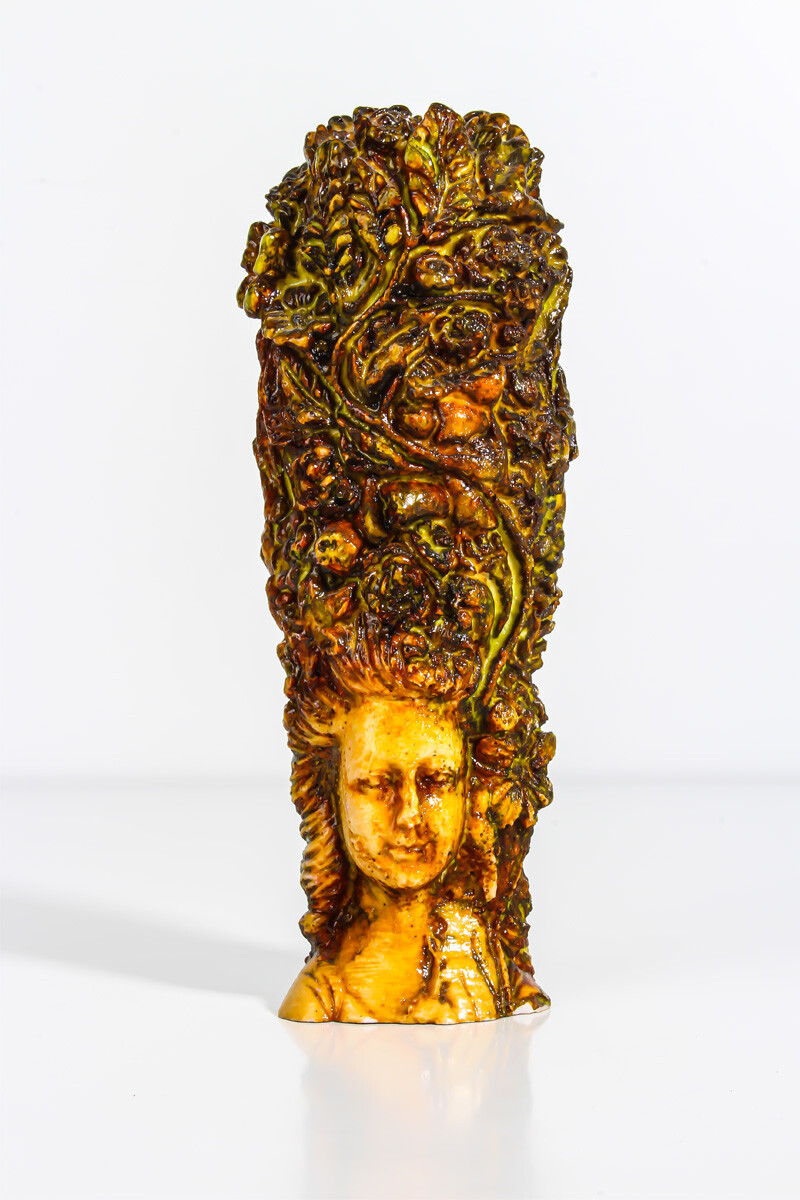 Büyük Heykel Sarmaşık Detaylı Silikon Mum Kalıbı KHM10 - 