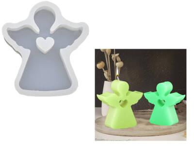 Büyük Sevimli Melek Tavşan Epoksi Reçine Kalıbı KHE678 - 1