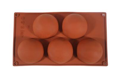 Büyük Yarım Küre Desenli 5'li Silikon Kek Kalıbı KHK006 - 4