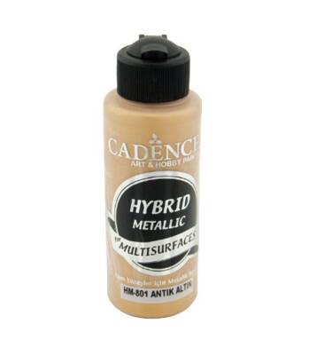 Cadence HM801 Antik Altın Hybrid Multisurfaces Metalik Akrilik Boya 120ML - 1