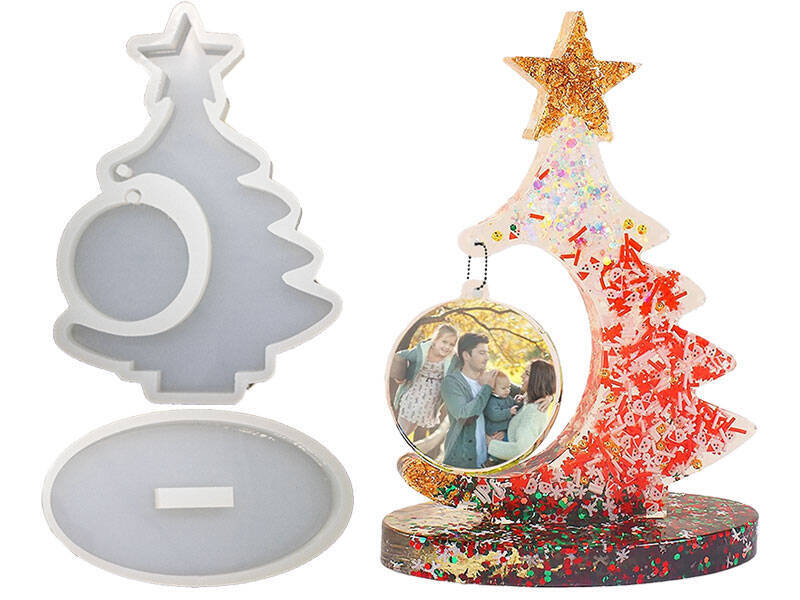 Çam Ağacı Fotoğraf Çerçevesi Epoksi Silikon Kalıbı KHE708 - 1