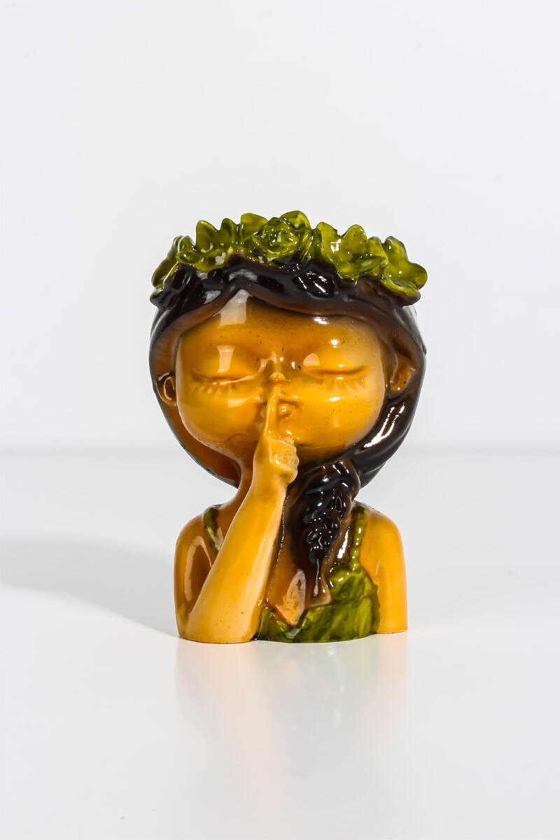 Taç Detaylı Kız Figürü Beton Taş Tozu Silikon Kalıbı KHB109 - 1