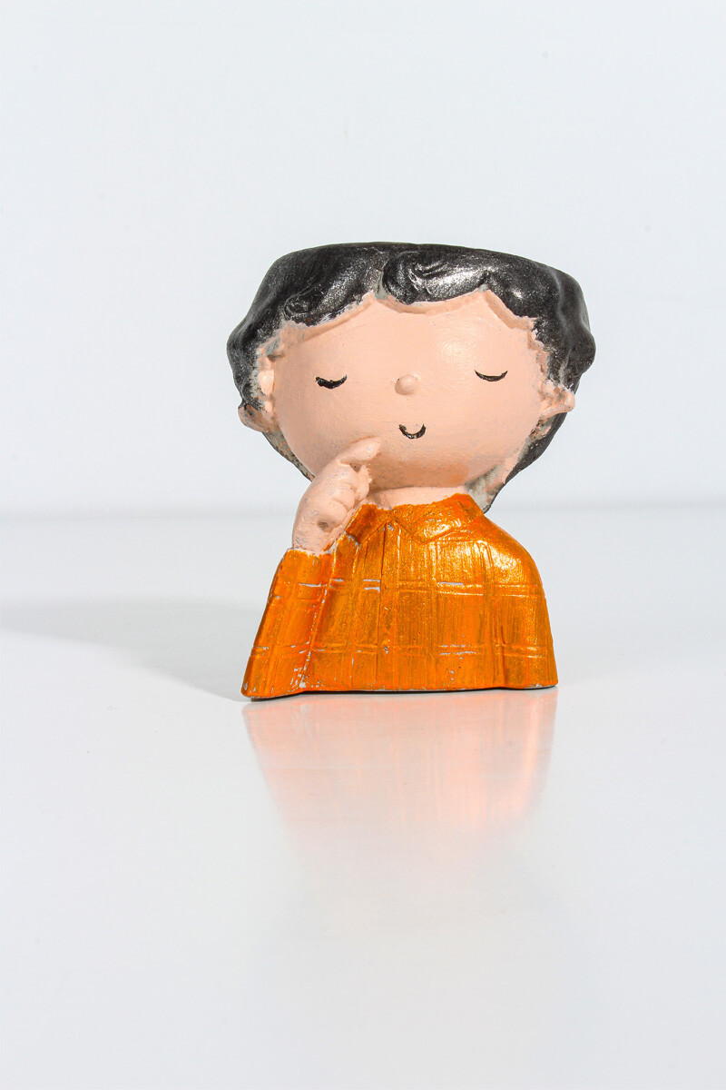 Erkek Çocuk Figürü Sukulent Beton Taş Tozu Silikon Kalıbı KHB72 - 