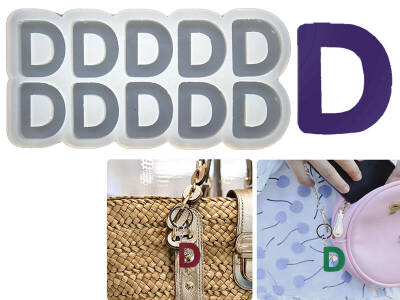 D Harfi 10'lu Bubble Alfabe Epoksi Reçine Kalıbı KHE737 - 1