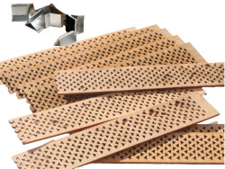 Delikli Ahşap Fitil Küçük Boy Setli Yapışkanlı Fitil 5 Adet - 