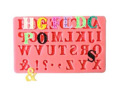 Desenli Harf Silikon Kalıbı KHH12 - 1