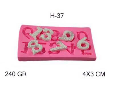 Desenli Rakam Silikon Kalıbı KHH37 - 1