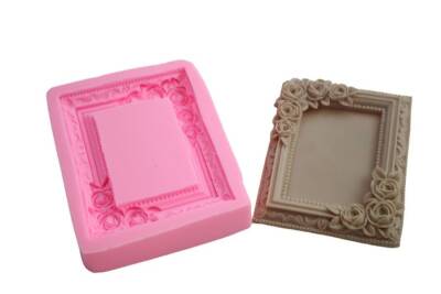 Dikdörtgen Güllü Çerçeve Silikon Kalıbı ÇE-21 - 1