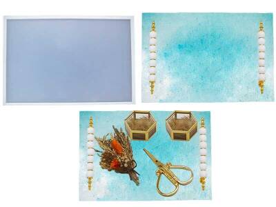 Dikdörtgen Tepsi Epoksi Reçine Kalıbı KHE625 - 1