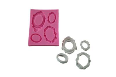 Dörtlü Oval Çerçeve Silikon Kalıbı ÇE-66 - 1