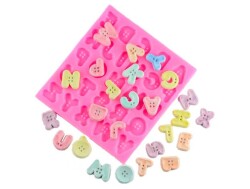 Düğme Harf Silikon Kalıbı H-14 - 