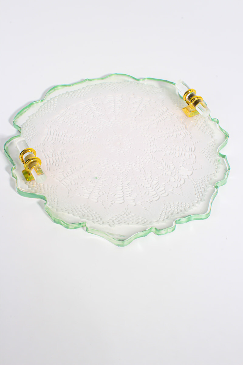 Düzensiz Yuvarlak Tepsi Epoksi Reçine Kalıbı KHE632 - 