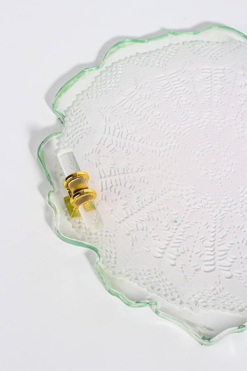 Düzensiz Yuvarlak Tepsi Epoksi Reçine Kalıbı KHE632 - 2