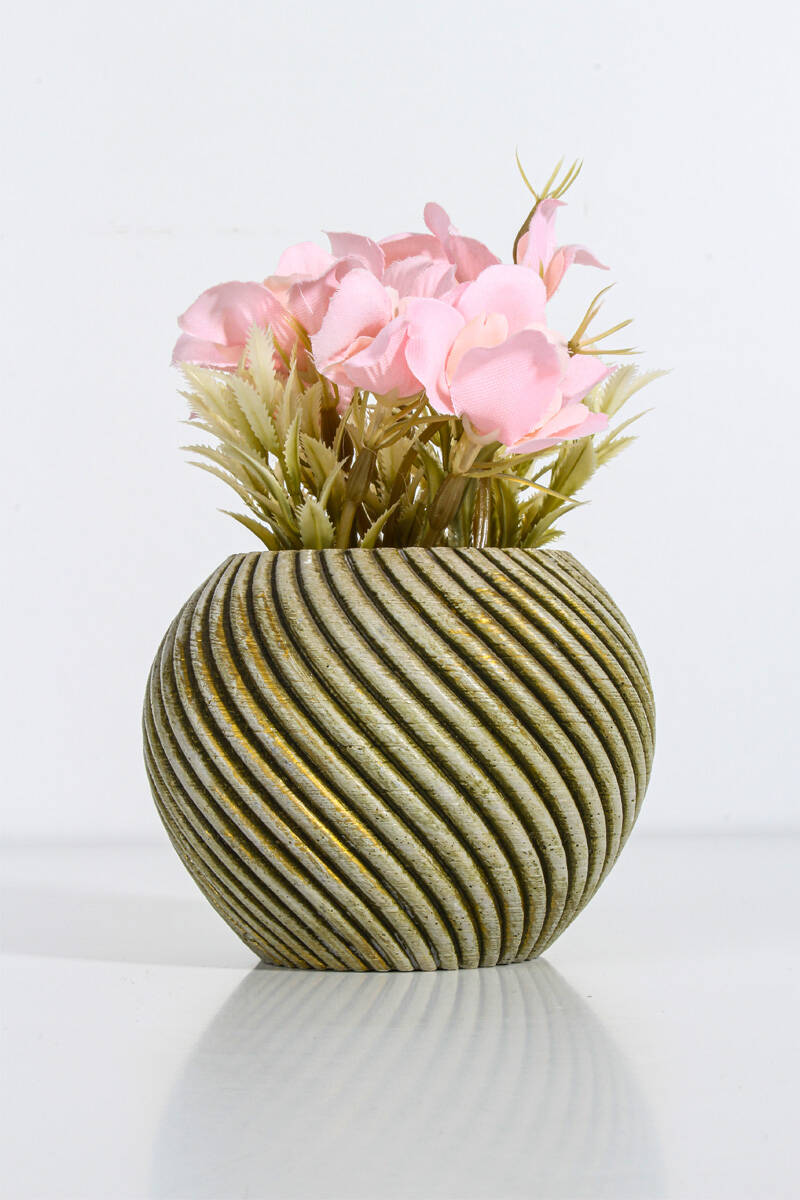 Elips Sukulent Beton Taş Tozu Silikon Kalıbı KHB31 - 1