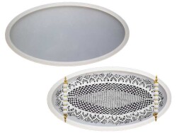 Elips Model Küçük Boy Tepsi Epoksi Reçine Kalıbı KHE612 - 