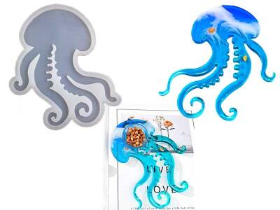 Epoksi Reçine Ahtapot Sunumluk Silikon Kalıbı KHE517 - 1