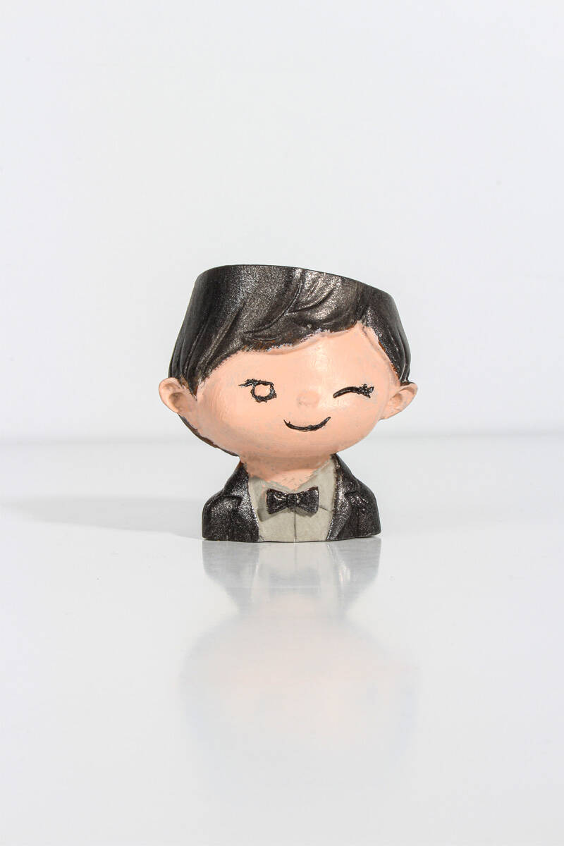 Erkek Çocuk Figürü Sukulent Beton Taş Tozu Silikon Kalıbı KHB71 - 1