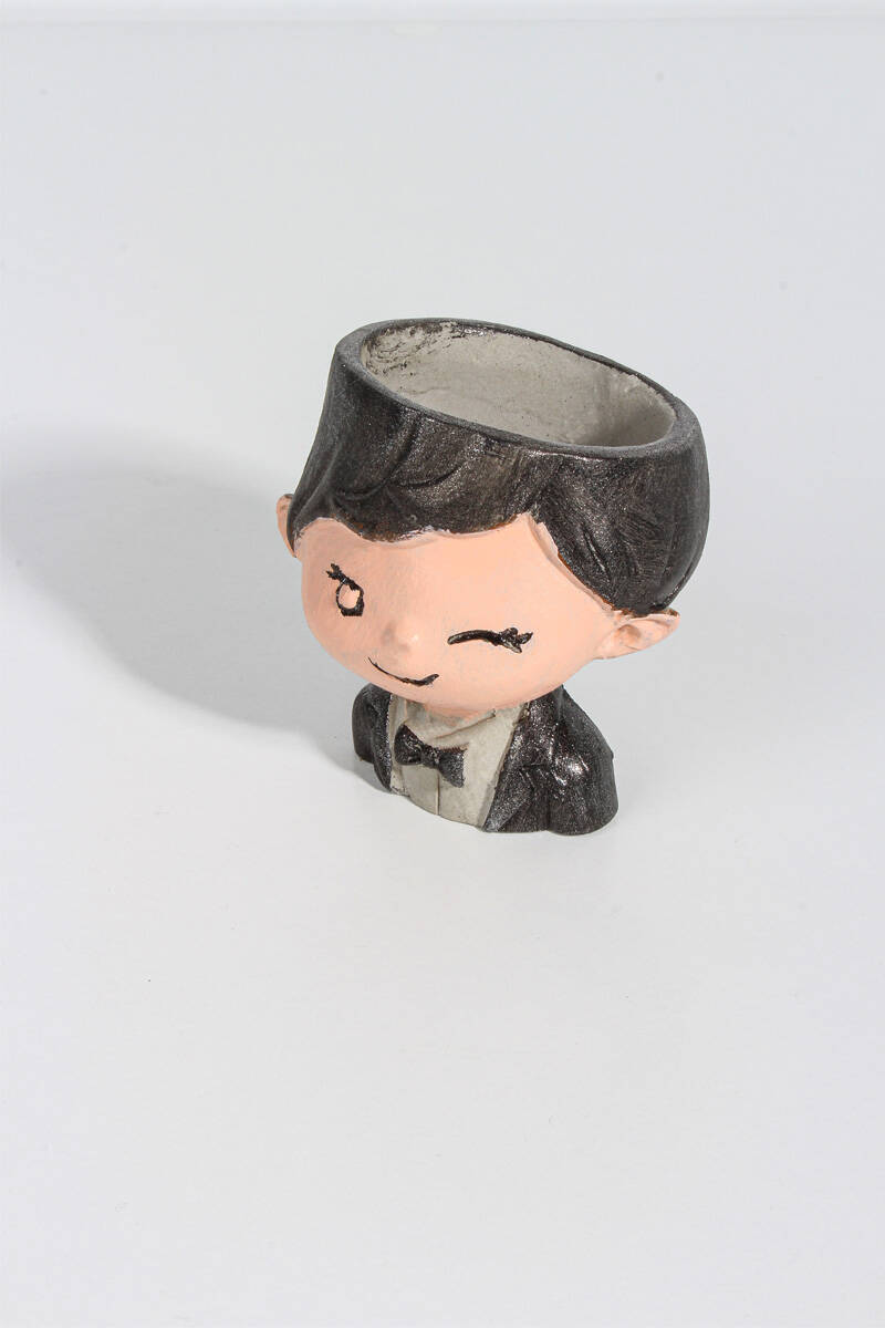 Erkek Çocuk Figürü Sukulent Beton Taş Tozu Silikon Kalıbı KHB71 - 2