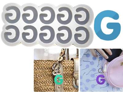 G Harfi 10'lu Bubble Alfabe Epoksi Reçine Kalıbı KHE740 - 1