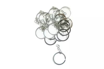 Gri Zincirli Anahtarlık Halkası 20 Adet - 1