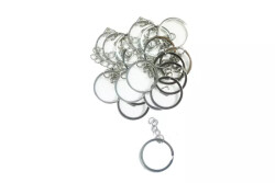 Gri Zincirli Anahtarlık Halkası 50 Adet - 