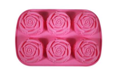 Gül Desenli 6'lı Silikon Kek Kalıbı KHK1014 - 2