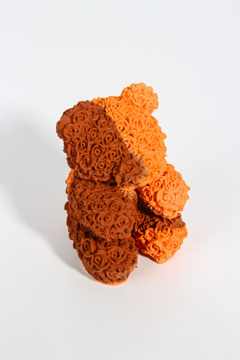 Gül Desenli Ayıcık Silikon Mum Kalıbı KHM304 - 3