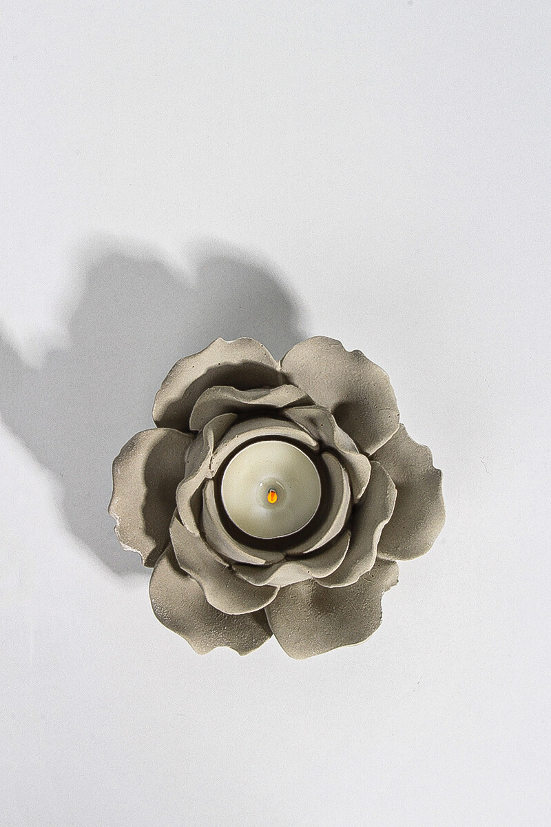 Gül Mumluk Beton Taş Tozu Silikon Kalıbı KHB93 - 5