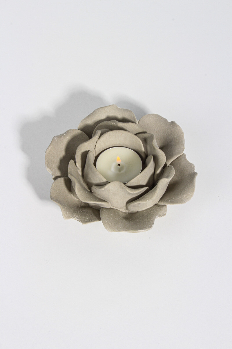 Gül Mumluk Beton Taş Tozu Silikon Kalıbı KHB93 - 4