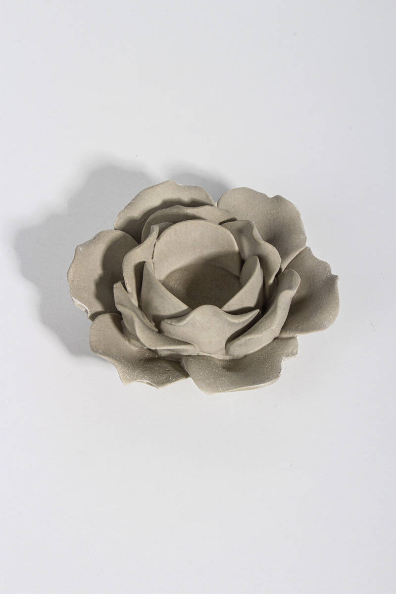 Gül Mumluk Beton Taş Tozu Silikon Kalıbı KHB93 - 3