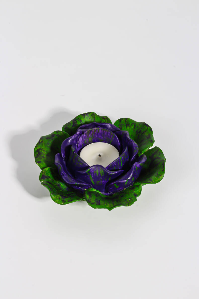 Gül Mumluk Beton Taş Tozu Silikon Kalıbı KHB93 - 2