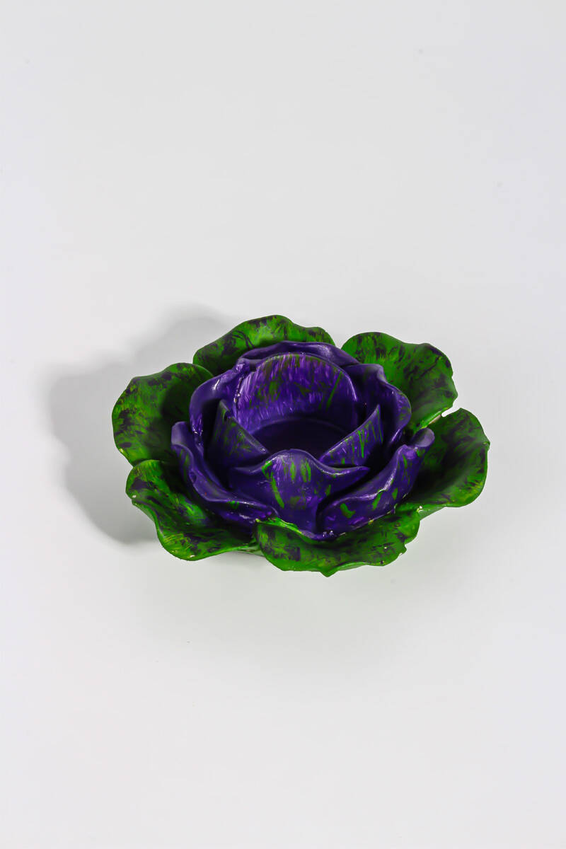 Gül Mumluk Beton Taş Tozu Silikon Kalıbı KHB93 - 1