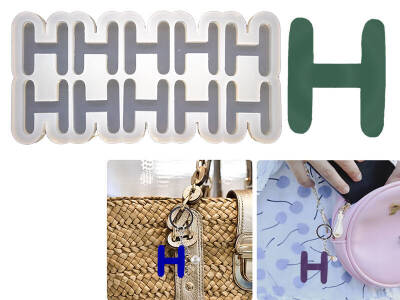 H Harfi 10'lu Bubble Alfabe Epoksi Reçine Kalıbı KHE741 - 1