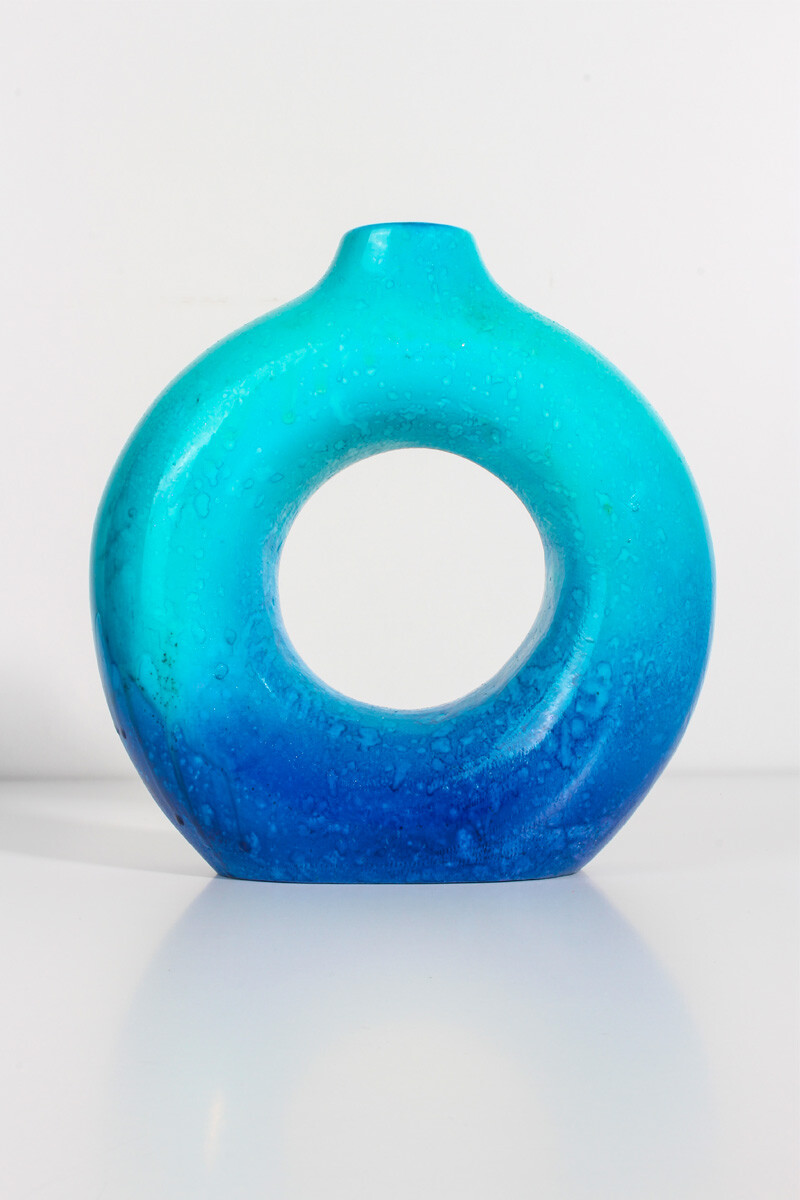 Halka Vazo Beton Taş Tozu Silikon Kalıbı KHB107 - 