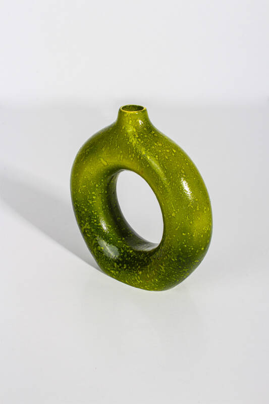 Halka Vazo Dekoratif Biblo Beton Taş Tozu Silikon Kalıbı KHB120 - 2