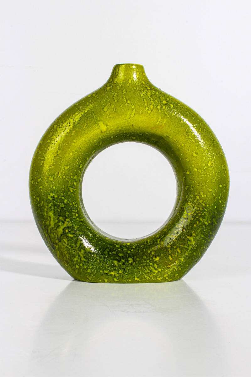 Halka Vazo Dekoratif Biblo Beton Taş Tozu Silikon Kalıbı KHB120 - 1