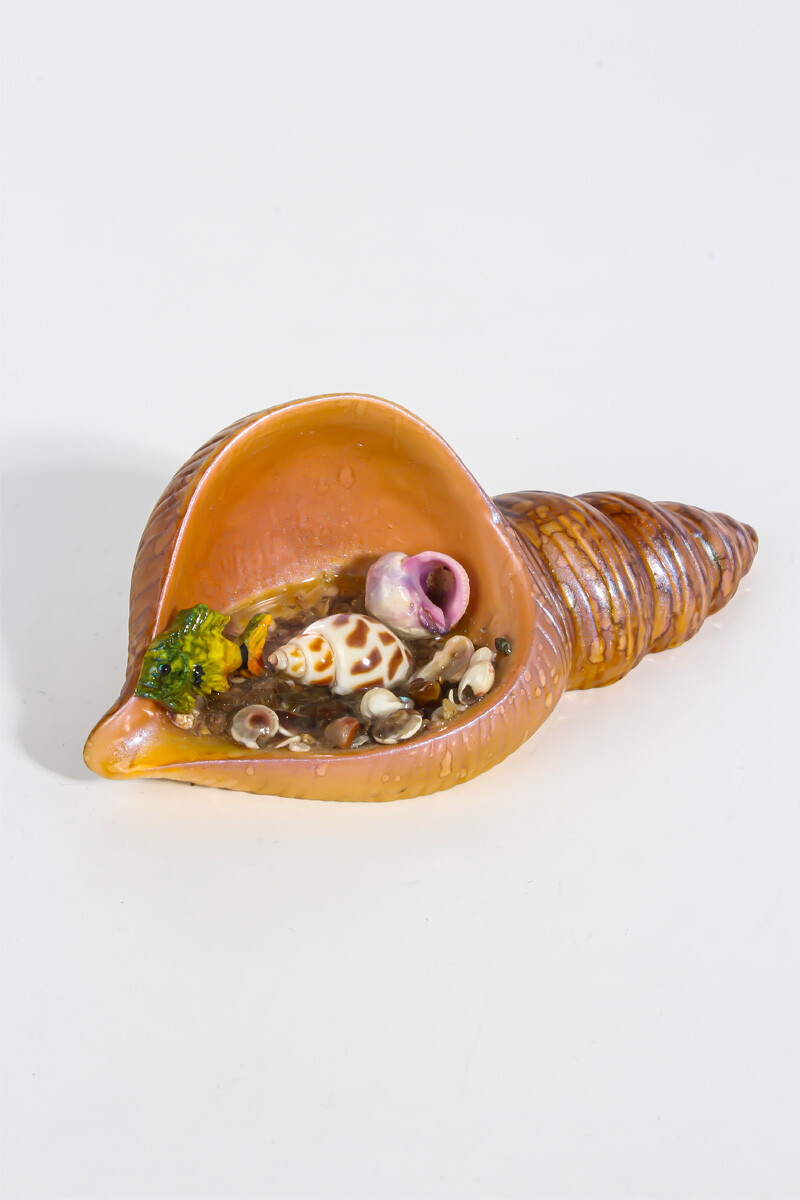 Deniz Salyangoz Kabuğu Mumluk Beton Taş Tozu Silikon Kalıbı KHMUM12 - 2