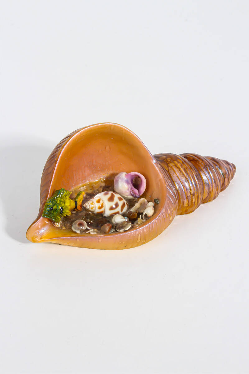 Deniz Salyangoz Kabuğu Mumluk Beton Taş Tozu Silikon Kalıbı KHMUM12 - 2