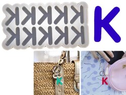K Harfi 10'lu Bubble Alfabe Epoksi Reçine Kalıbı KHE744 - 