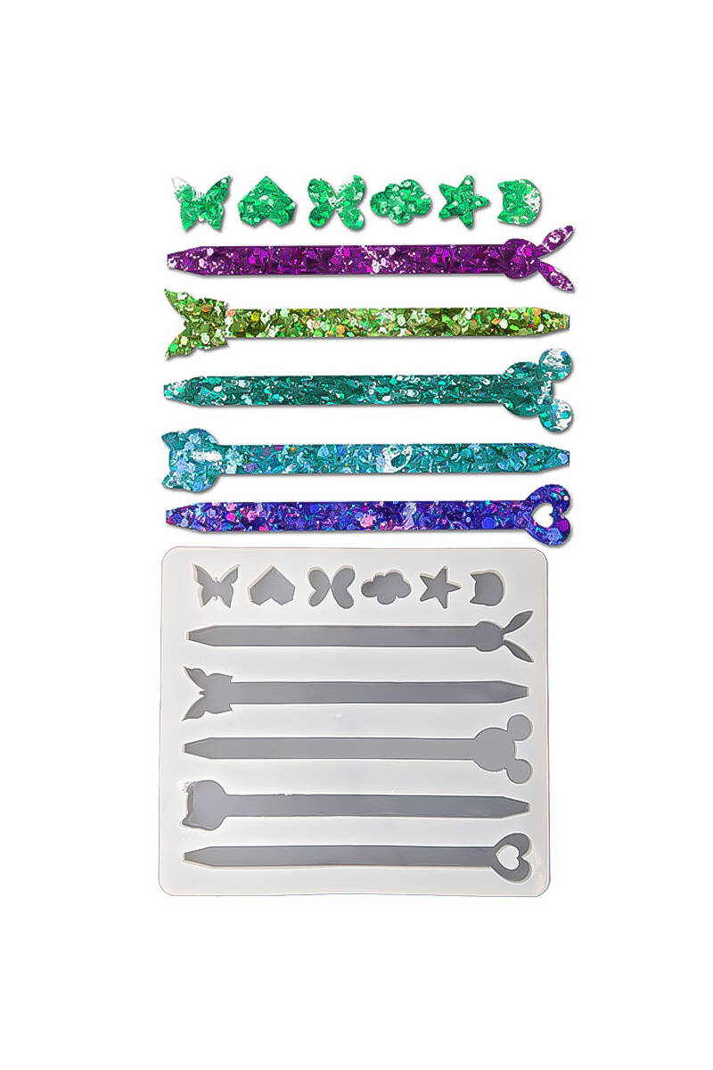 Kalem ve Küçük Objeli Epoksi Silikon Kalıbı KHE853 - 1