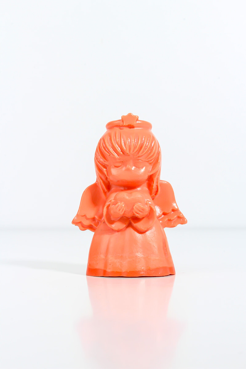 Kalp Detaylı Melek Silikon Mum Kalıbı KHM312 - 