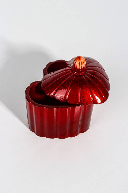 Kalp Kapaklı Kutu Beton Taş Tozu Silikon Kalıbı KHB113 - 2